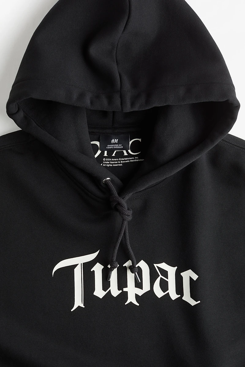 Oversized Fit Printed Hoodie
