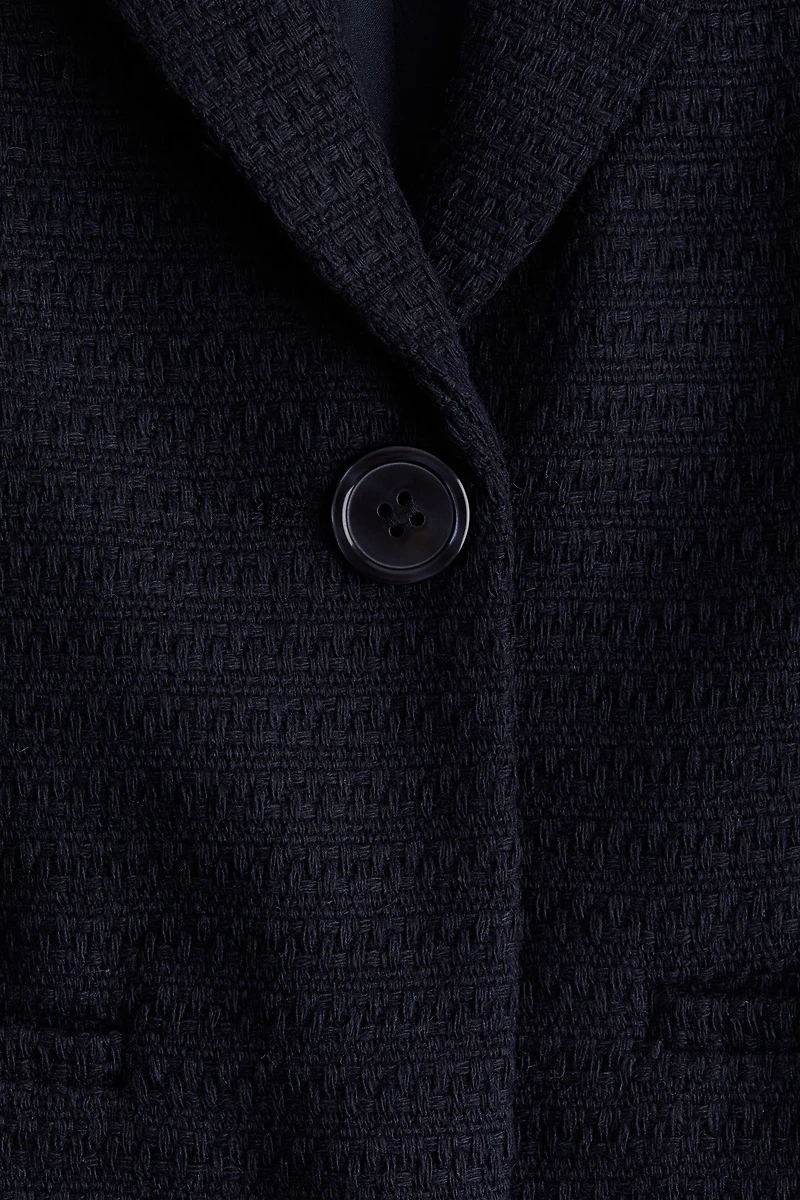 Textured-Weave Blazer