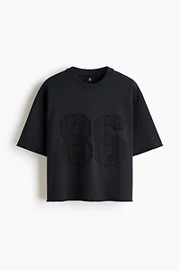 Oversized Motif-Detail Cotton T-Shirt