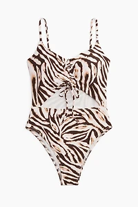 Padded-Cup Cutout Swimsuit