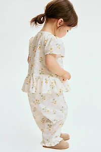 2-Piece Eyelet-Embroidered Set