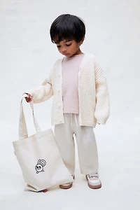 Print-Motif Cotton Tote Bag