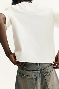 T-shirt délavé coupe classique