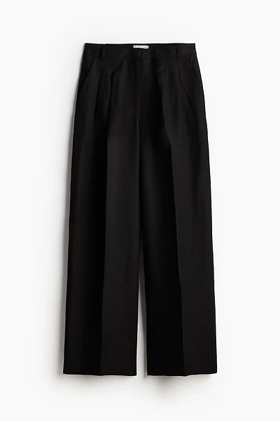 Pantalon de costume en lin mélangé