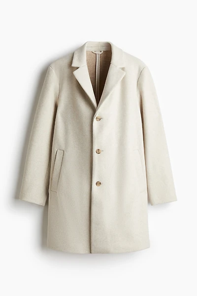 Manteau près du corps en laine mélangée