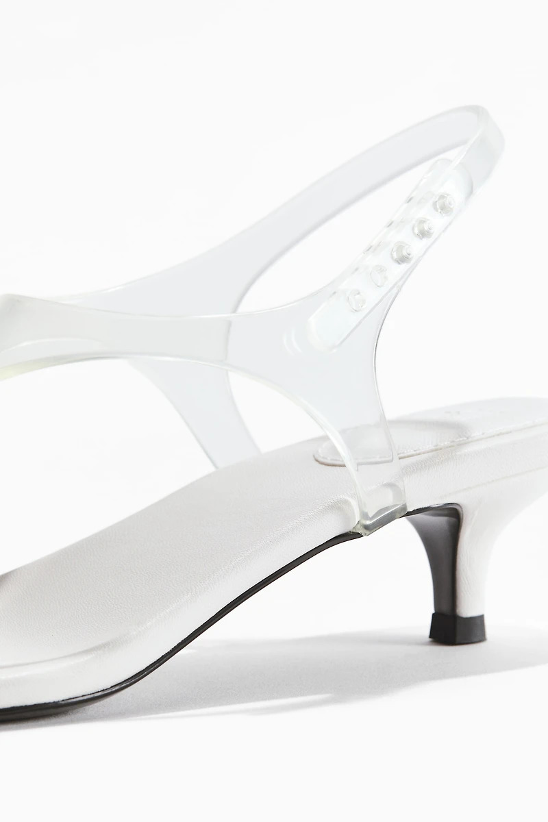 Kitten-Heeled Sandals