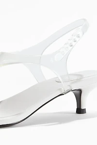 Kitten-Heeled Sandals