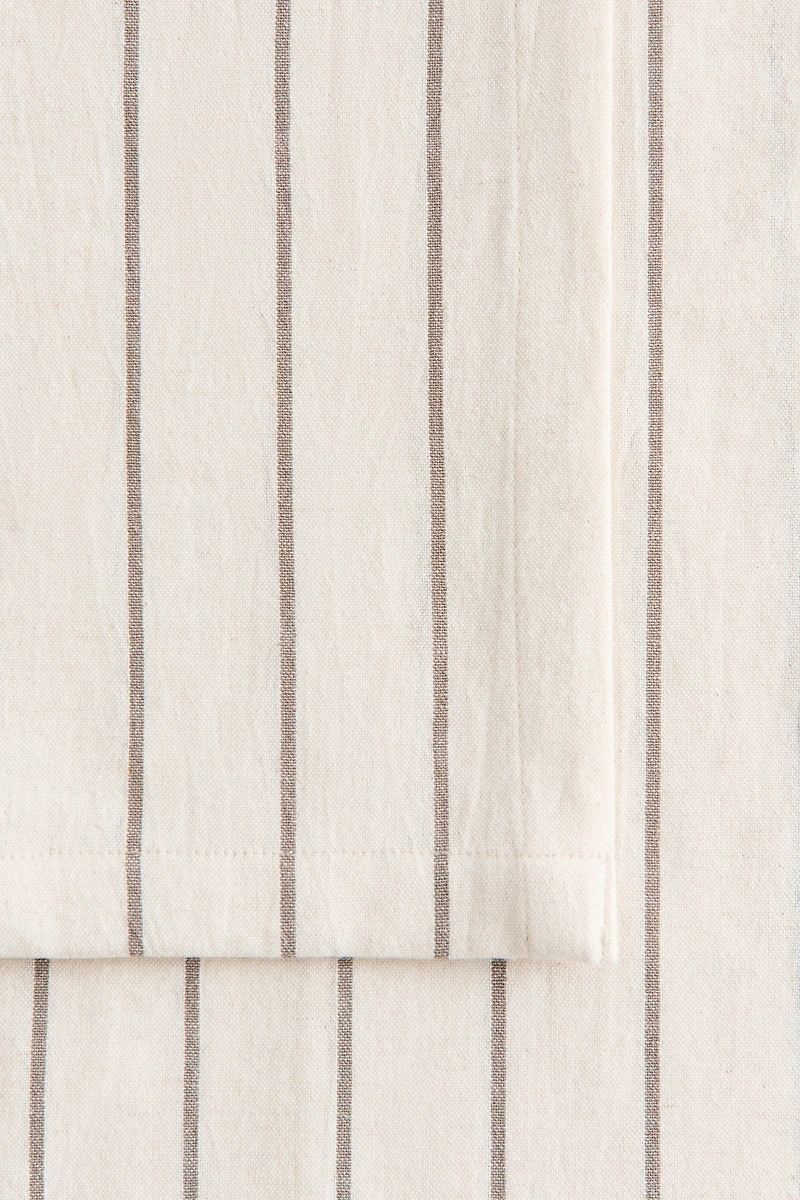 Patterned Linen-Blend Tablecloth