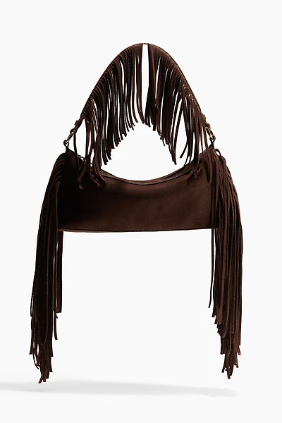 Fringe-Trimmed Shoulder Bag