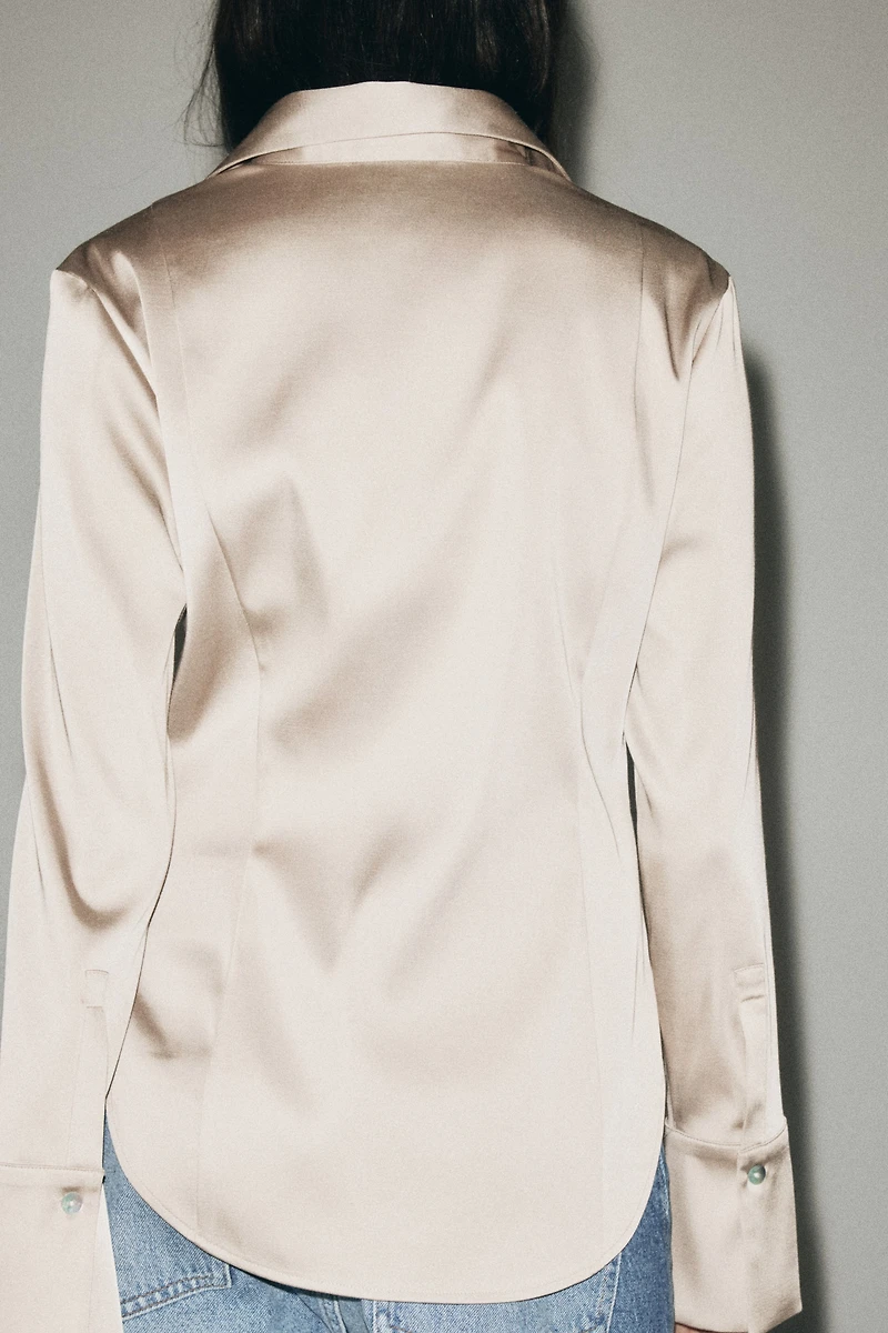 Chemise ajustée en sergé