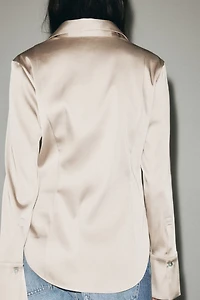 Chemise ajustée en sergé