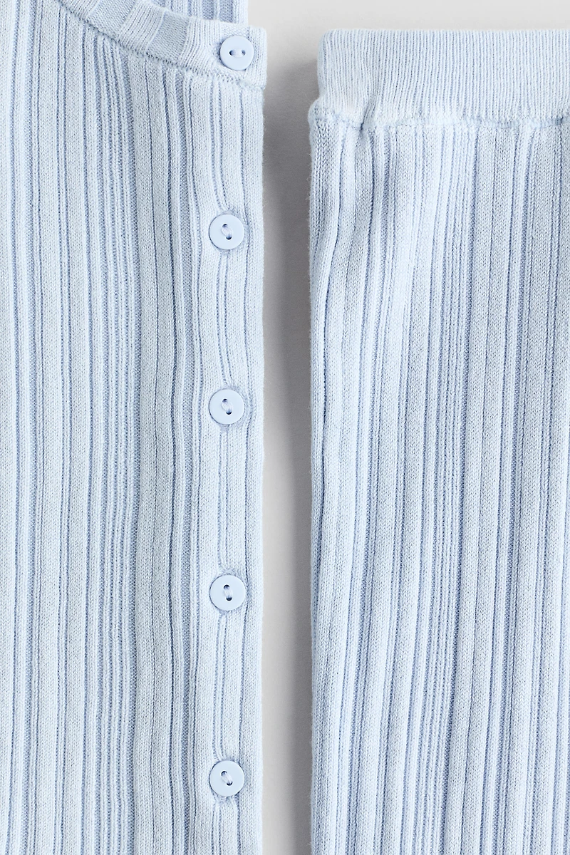 Ensemble 2 pièces en tricot côtelé