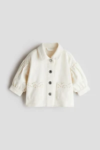Overshirt with Eyelet Embroidery