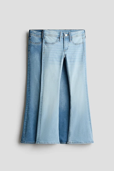 2-pack Flared Leg Low Jeans