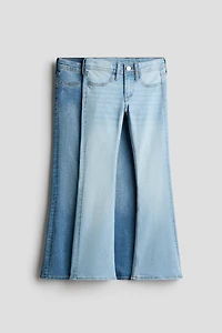 2-pack Flared Leg Low Jeans