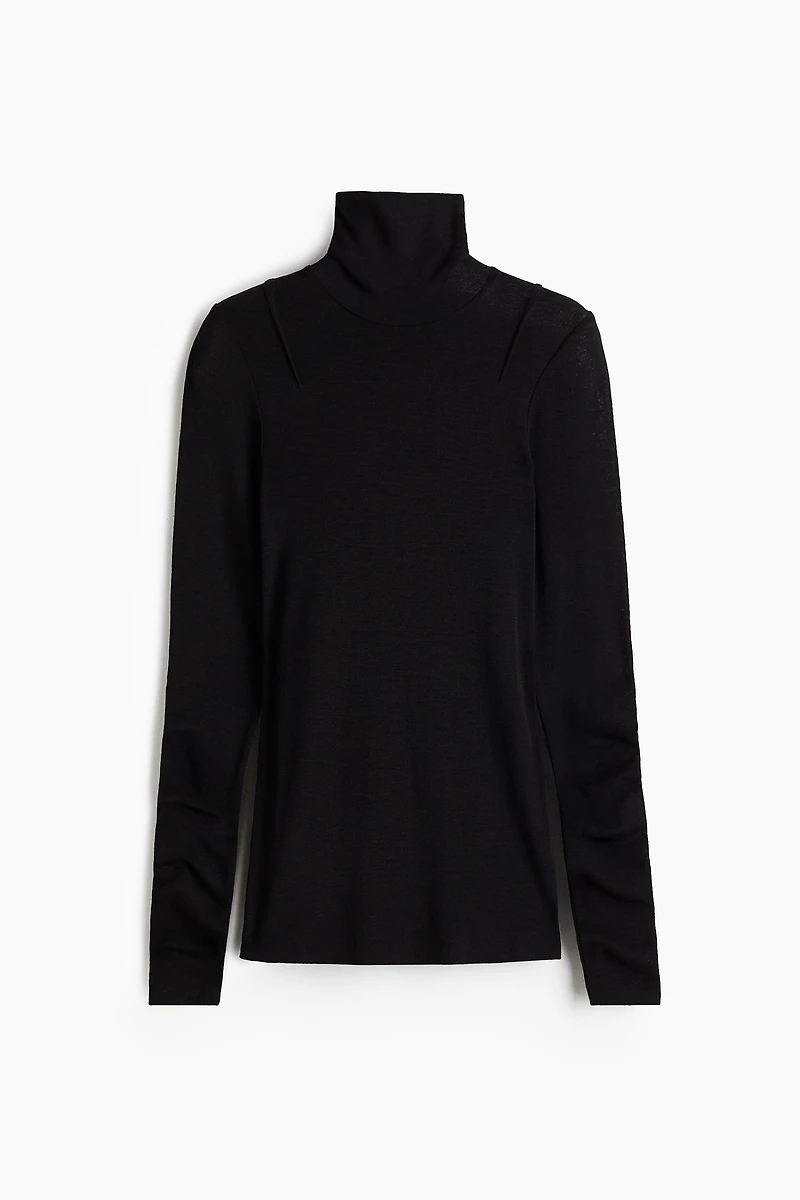 Merino Wool Turtleneck Sweater