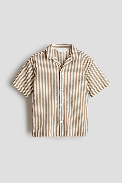 Chemise imprimée à col cubain