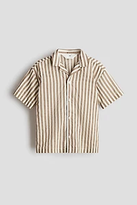 Chemise imprimée à col cubain