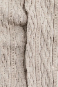 Cable-Knit Footless Tights