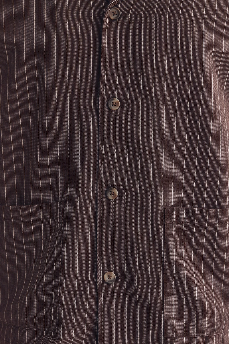 Ensemble chemise et short en lin mélangé