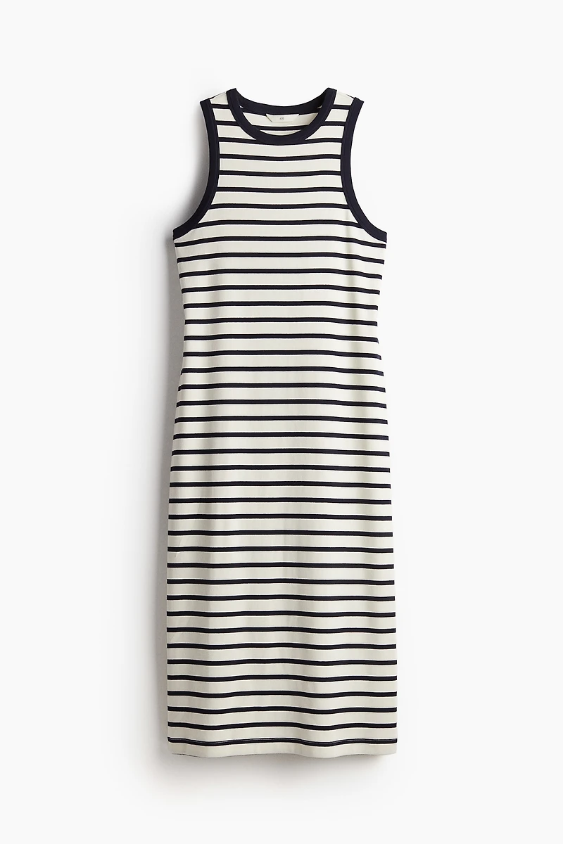 Robe midi côtelée