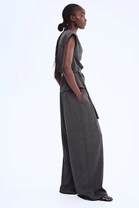 Pantalon large avec taille élastique