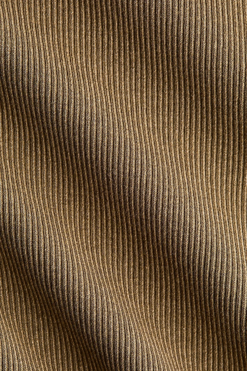 Rib-Knit Boat-Neck Top