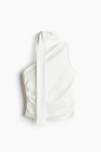 Haut asymétrique à effet drapé