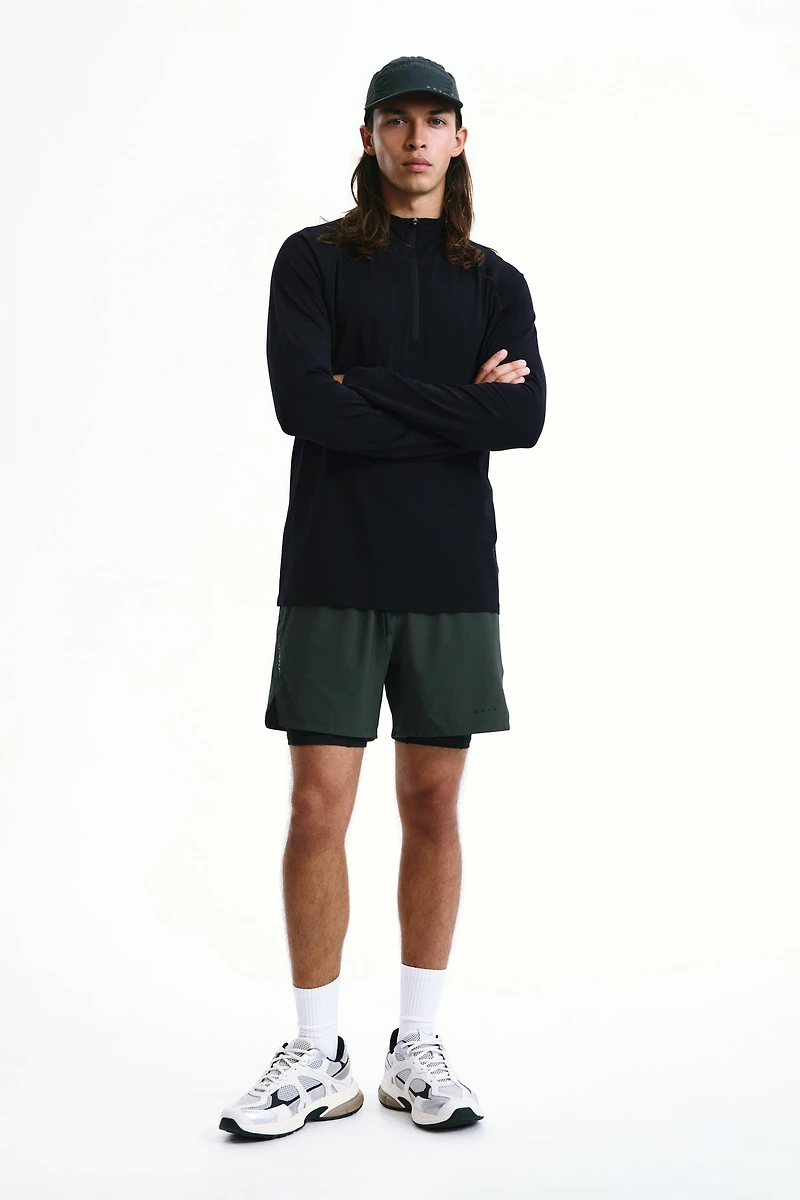 Muscle-Fit Half-Zip Sports Shirt with DryMove™