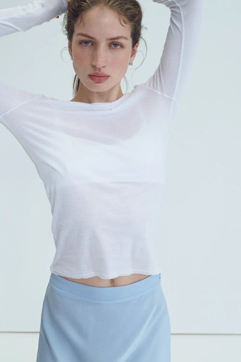 Asymmetric Viscose Skirt