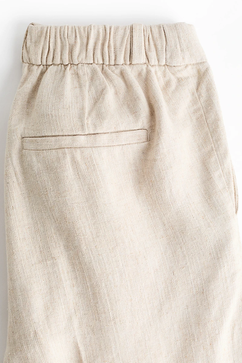 Pantalon chic MAMA en lin mélangé
