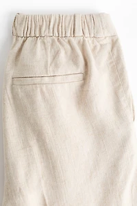 Pantalon chic MAMA en lin mélangé