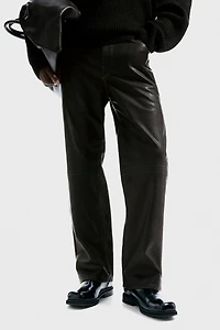 Pantalon décontracté en tissu enduit