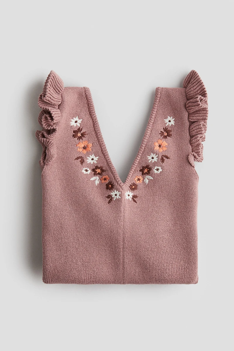 Embroidered-Detail Jumpsuit