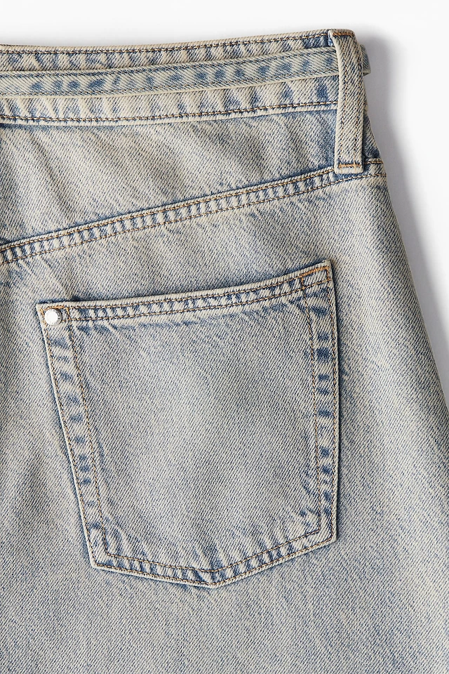H&M Feather Soft Denim Skirt Square One