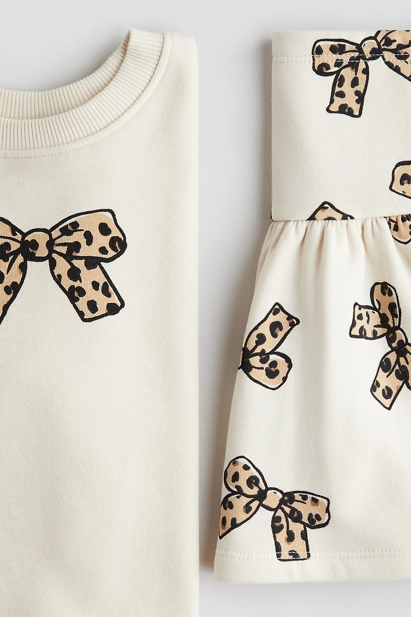 2-Piece Sweatshirt and Skirt Set