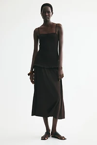 Smocked-Bodice Strappy Dress