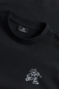 Oversized Fit Printed Jersey Shirt