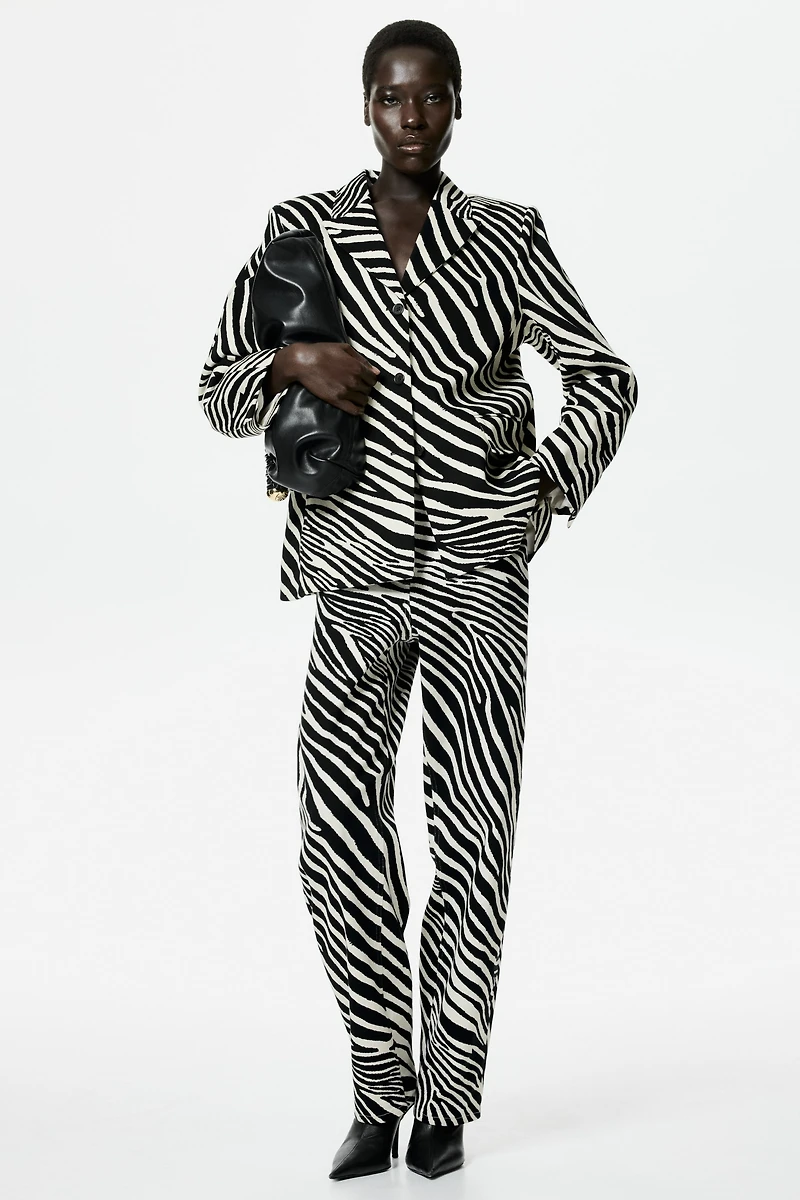 Single-Breasted Twill Blazer