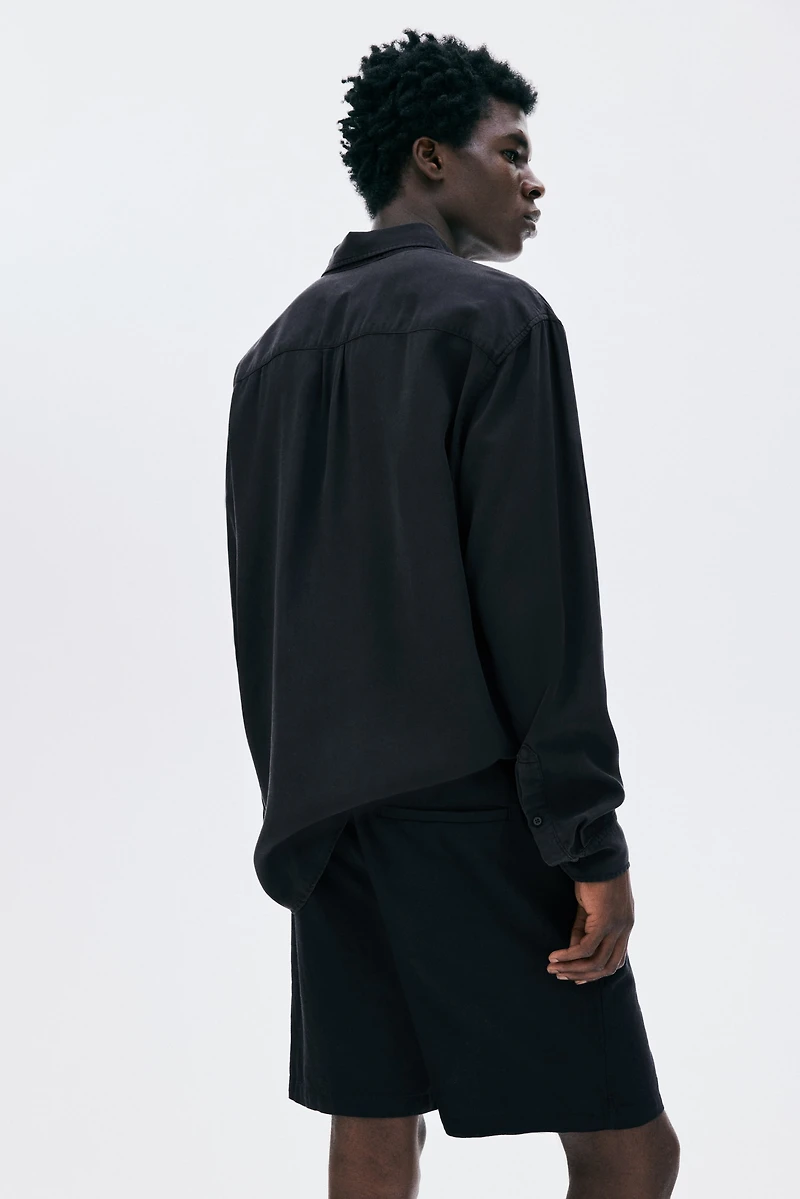 Regular-Fit Linen-Blend Shorts