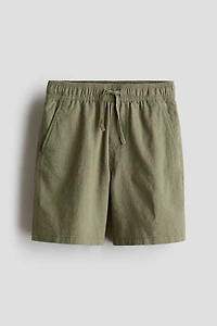 Linen-Blend Shorts