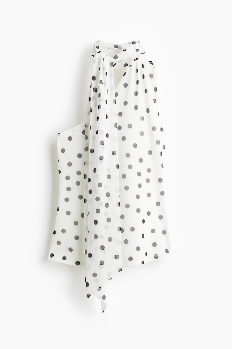 One-Shoulder Mesh Top