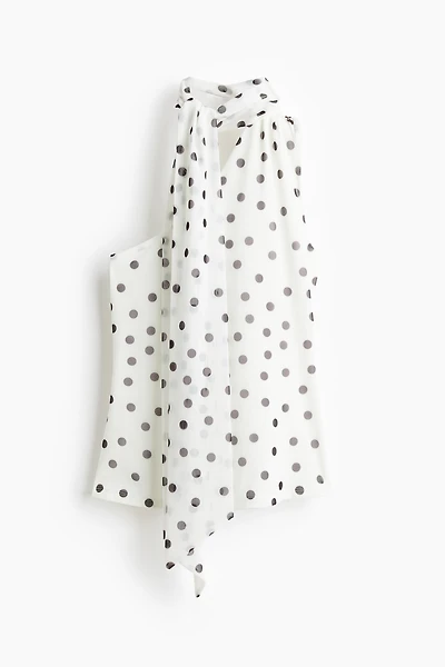 One-Shoulder Mesh Top