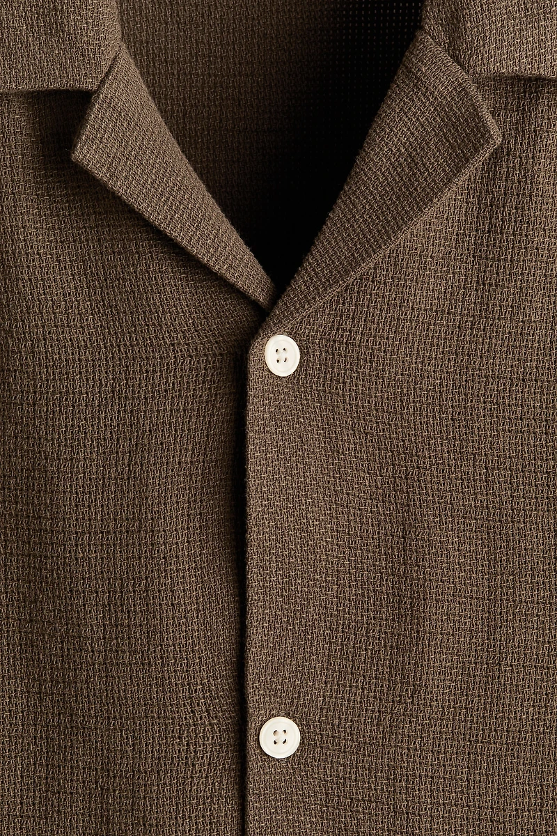 Chemise classique à col cubain