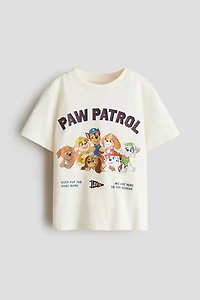 Cotton T-Shirt with Printed Motif