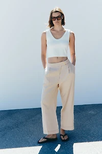 Pantalon droit avec ceinture