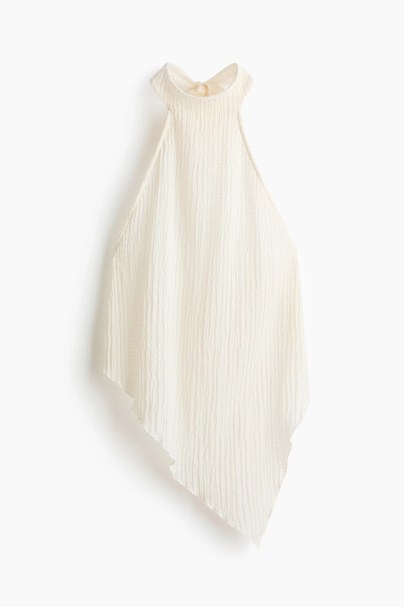 Crinkled Halterneck Top