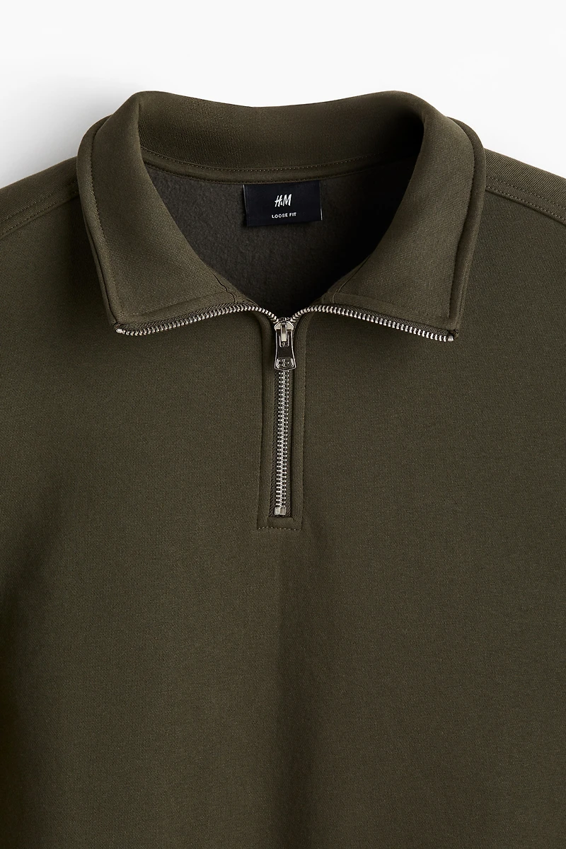 Loose Fit Half-Zip Sweatshirt