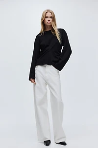 Gathered Cotton Jersey Top