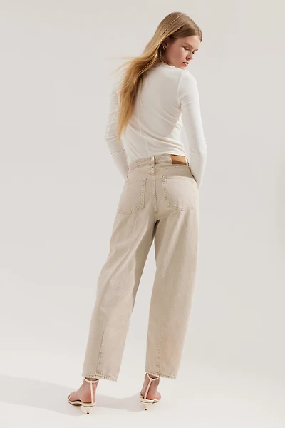 High Rise Barrel Leg Jeans